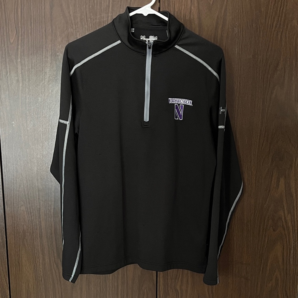 Northwestern University Under Armour Black Quarter-zip Pullover